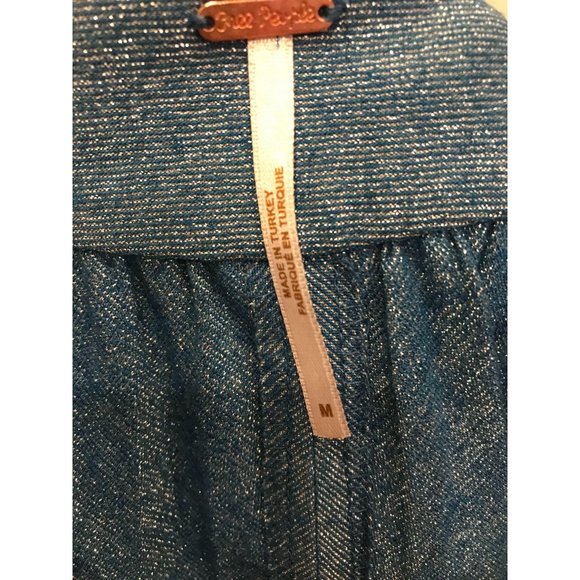 Free People Pleated Love Mini Dress blue purple sp - Picture 6 of 15